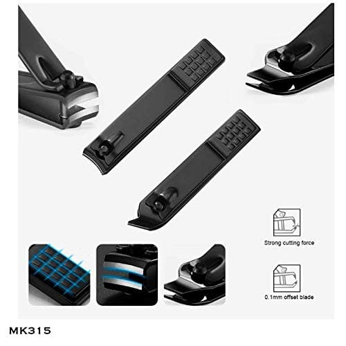 Manicure Pedicure Set | Nail Clippers | Scissors | Tweezers | Ear-pick | Black Stainless steel Men Women Travel Size Nail Grooming Tool Kit Blue — view 5
