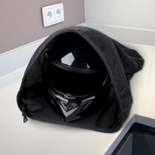 FAIRY CORA 2 Pack Motorcycle Helmet Bag, Lightweight Polyester Storage Carrying Case with Soft Lining for Sport Riding Travel (Black, 18.5 x 17 x 0.4 In) — view 3