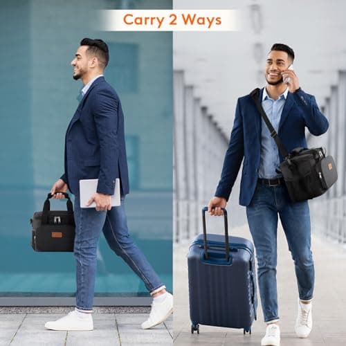 Lifewit Lunch Bag 9L 12 Can Insulated Lunch Box Soft Cooler Cooling Tote for Adult Men Women, Black — view 6