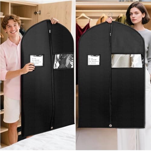 Suit Bagsor Men and Women 2 Pack, 100 x 60 cm Suit Covers with Zip — view 6