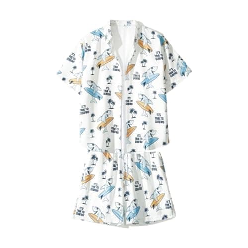 Generisch New Arrivals 2026 Summer Floral Shirt for Resorts - Lightweight Beachwear for Travel Couples, White, XL