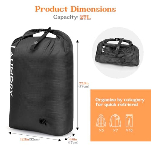 CANBOX Travel Laundry Bag, Vacuum Compression Dirty Clothes Travel Bag — view 2