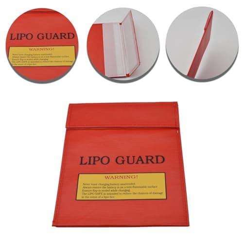 YMWALK Premium Fireproof Document Bag - Safe Storage, Waterproof Explosion-Proof Pouch, Ideal for LiPo Battery & Valuable Protection, Heat Resistant Safety Sleeve for Home & Travel (Red) — view 3
