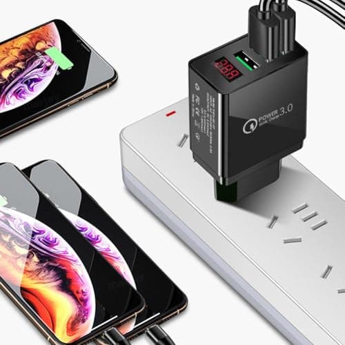 Pro Phone Charger, 4-Port Quick Charge 3.0 Hub with Temp Control & Fast Charging, Pro Charger Wall Charge for Travel & Home,Universal Compatibility for All Phones — view 3