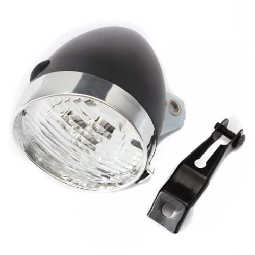 Honseadek Retro Bicycle Headlight with 3 LED Front Light, Sturdy