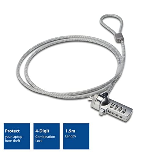 ACT Laptop Lock Combination 1.5m, Portable Anti-Theft cable, 4-Digit Password Lock, for Laptop and PC – AC9015 — view 2