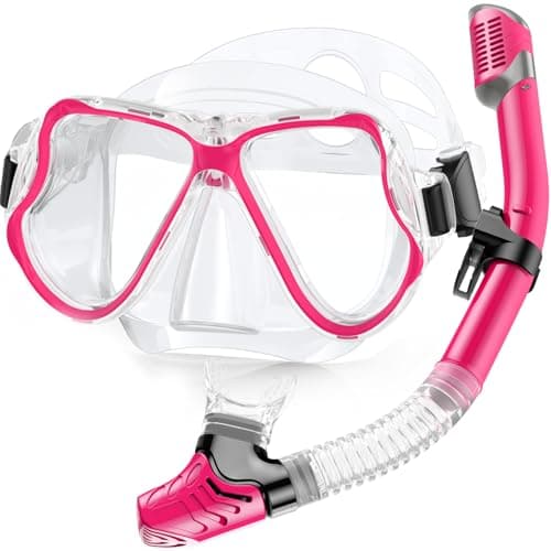 Karvipark Dry Snorkel Set, Anti-Fog Panoramic Snorkel Mask for Adults