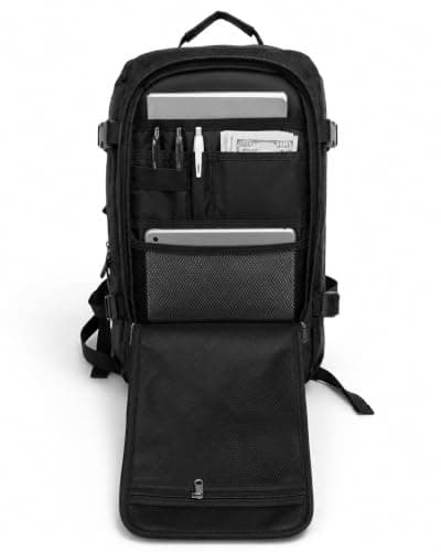 BP-R-120 Ryanair Cabin Bag 40x25x20cm Carry On Backpack Underseat CabinBag Carry on Luggage for Men Women Travel Bag Backpack (Black) — view 4