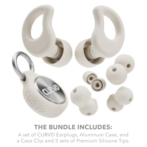 CURVD Everyday Earplugs + Case Clip Bundle, The Perfect earplug for Sleep, Travel, Noise Sensitivity/canceling + Case Clip Package Portable Waterproof Container & Silicone Sleeve for Ear Plugs(Honey) — view 4