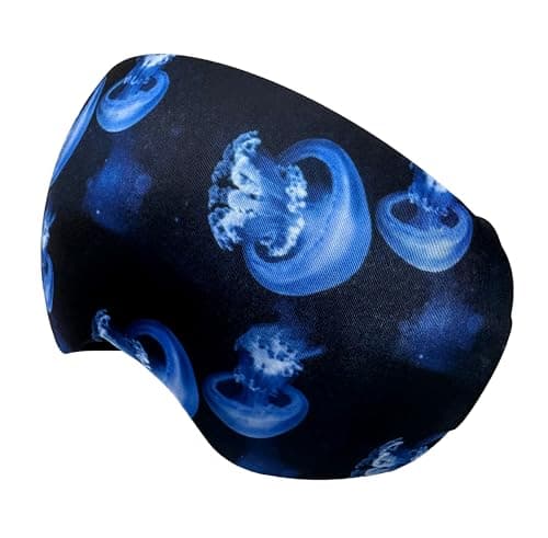 AMMKRO Ski Snowboard Goggle Cover Sleeve Protective Goggle Cover Ski Goggle Cover Protectors Lens Scratch Dust Protection for Travel Storage Accessories (Jellyfish)