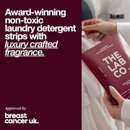 The Lab Co. Laundry Detergent Strips Washing Sheets | Travel Pack | Eco Ultra-Concentrated | Non-Bio | Sensitive Skin | Non-Toxic Fragrance | EDC-Free | Welcoming Oud Rose Bergamot | 3 Loads — view 2
