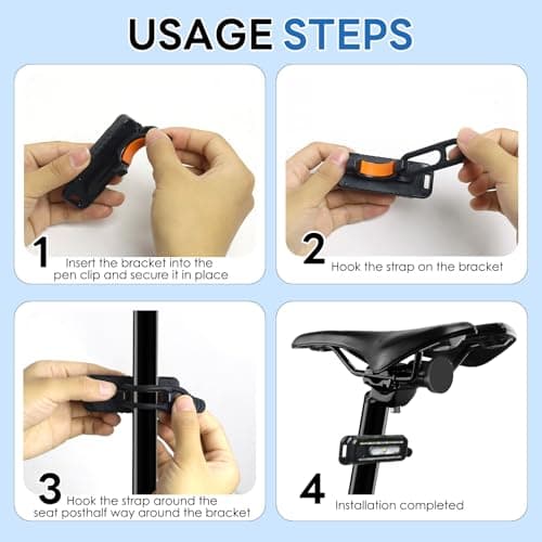 NGUIT Clip on Running Light Rechargeable LED Safety Light for Runners USB C Hands Free Torch with 5 Modes Running Flashlight for Summer Night Walking Cycling Camping Hiking Dog Walking Emergency — view 3