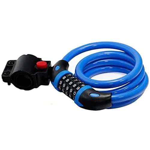 Bike Lock, GOFRIEND Bicycle Lock High Security 5 Digit Resettable Combination Coiling Cable Locks Best for Bicycle Outdoors, 1.2mx12mm (Blue) — view 2