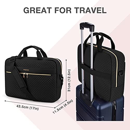 bagsmart Laptop Bag for Women, 17.3" Briefcase Teacher for Work School — view 6