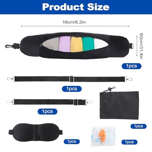 Stuffable Neck Pillow for Travel, Travel Pillow with Ear Plug and Eye Mask — view 2