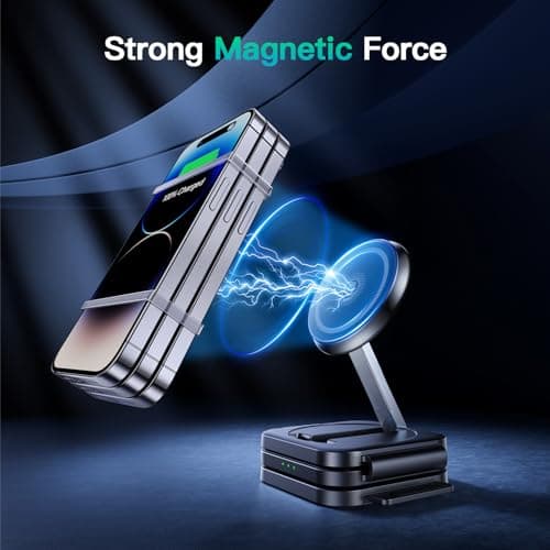 3 in 1 Foldable Wireless Charging Station for Apple, Mag-Safe Compatible — view 2