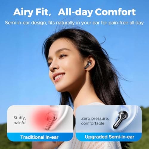 SoundPEATS Air6 HS Semi in Ear wireless Earbuds with Hi-Res & LDAC Black — view 2