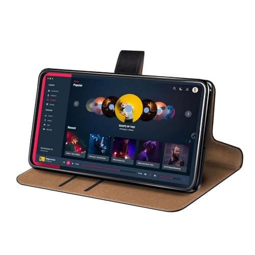 ESACMOT Folio PU Leather Case for ZTE Telstra 5G Hotspot 2 - Black — view 4