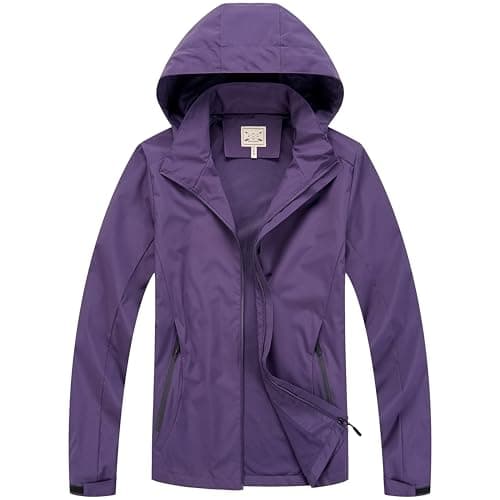 Blu Apparel Ladies Waterproof Jacket Womens Rain Coat Rain Jackets for Women Windproof Breathable Mesh Lined (UK, Numeric, 14, Regular, Regular, Purple) — view 4