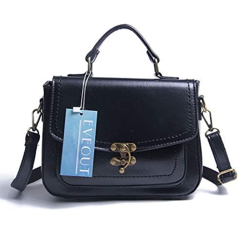 EVEOUT Casual Vegan Leather Cross Body Bag for Women, Retro Ladies Handbag Stylish Messenger Satchel Purse Bag Classic Vintage Top Handle Bags for Girls — view 3