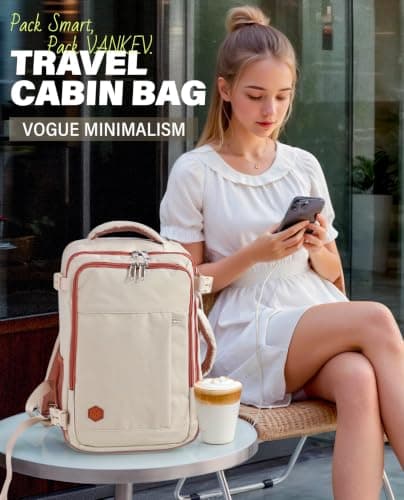 VANKEV 40x30x20 Ryanair Cabin Bag Underseat Travel Backpack Hand Luggage — view 2