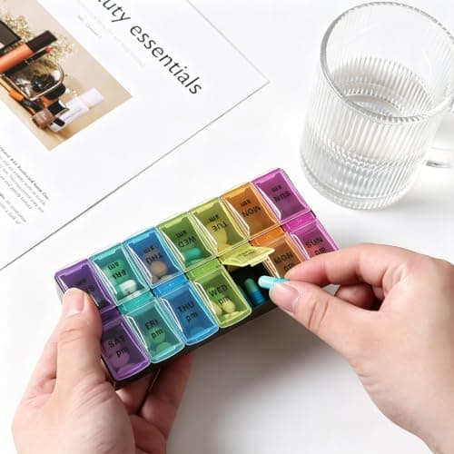 ChioSun 7 Day 2 Times a Day Pill Organiser, AM/PM Dosette Box — view 4