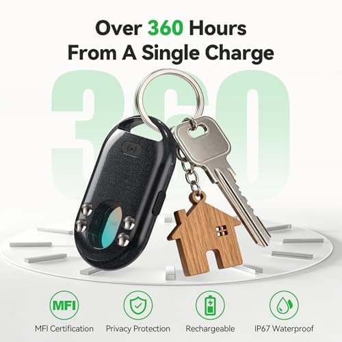 TECKNET Air Tag Tracker 4 Pack, Rechargeable Item Finder for Apple Find My — view 5