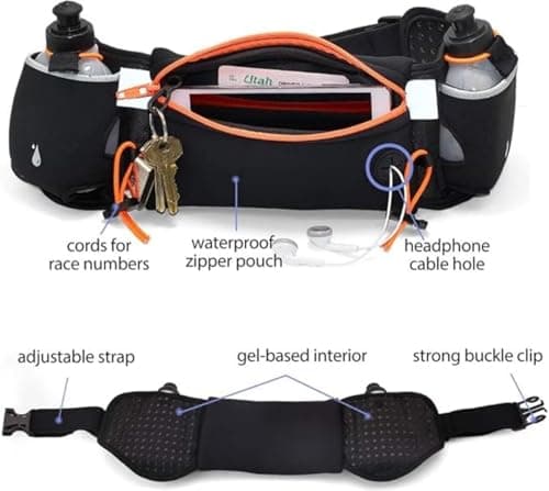 ROSSRORE Running Belt with Water Bottle for Men Runners' Gear — view 2