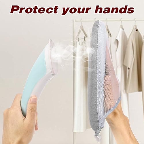 Travel Glove Ironing Board, Garment Steamer Ironing Gloves Portable Steamer Gloves Handheld Iron Board Anti-Steam Mitt for Home & Kitchen Standing Hanging Handheld Garment Accessories, Heat Resistant — view 2
