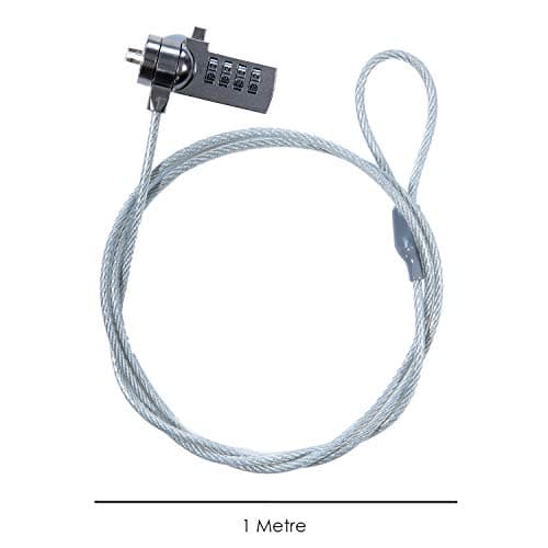 TRIXES Combination Coded Laptop Lock – Keyless- Cut -Resistant Cable - 1m length - Security Notebook Computer Cable Lock - Suitable for Business, Office and Home — view 3