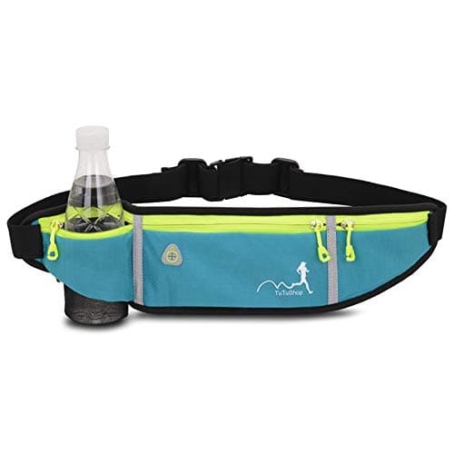 TuTuShop Lightweight Running Belt Adjustable Running Waist Pack with Elastic Strap Running Pouch Phone Holder Accessories for iPhone Samsung ,Workout Fanny Pack for men/woman/kids (Sky Blue)