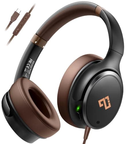 INFURTURE USB C Wired Headphones Active Noise Canceling Over Ear with Mic