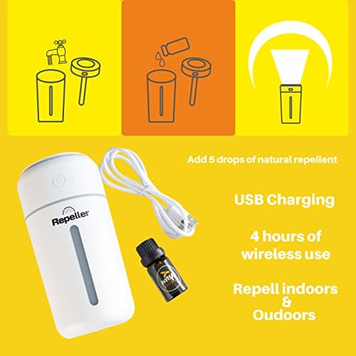 Unique Wasp Repellent | Effective Alternative to Wasp Sprays and Traps | No Deet, Safe to Use Indoors and Outdoors –7hrs Wireless Use | Lasting Up to 6 Months with Cost-Effective Refills Available — view 3