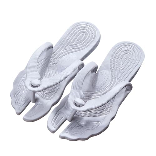 Flip Flop Slippers for Women Size UK 6 Unisex Travel Foldable Sandals Lightweight | Walking Thong Sandal | Disposable Flip Flops Comfort | Ladies Summer Beach Pool Shoes Grey