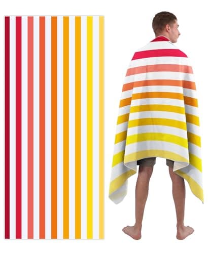 Style Slice Quick Dry Microfibre Beach Towel Gradient Orange 200x90cm