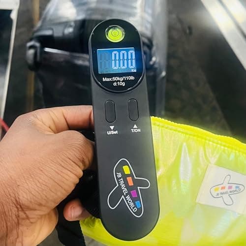 Digital Travel Scale 50kg Portable Handheld Luggage Weigher with Tare Auto Lock Overload Alert Lightweight Accurate Suitcase Scale for Airport and Holiday by JB Travel World — view 6
