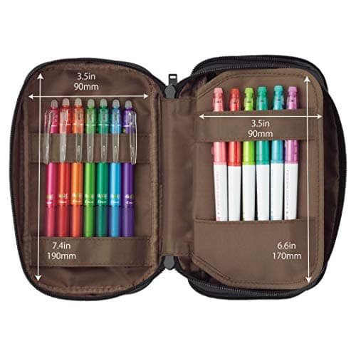 LIHITLAB Large Capacity Triple Zipper Pencil Case For School Office College, Big Capacity 8 Compartments Pencil Bag Holder Adults Teen Boys Girls, Travel Cosmetics Storage, Navy Camo (A7556-132) — view 4