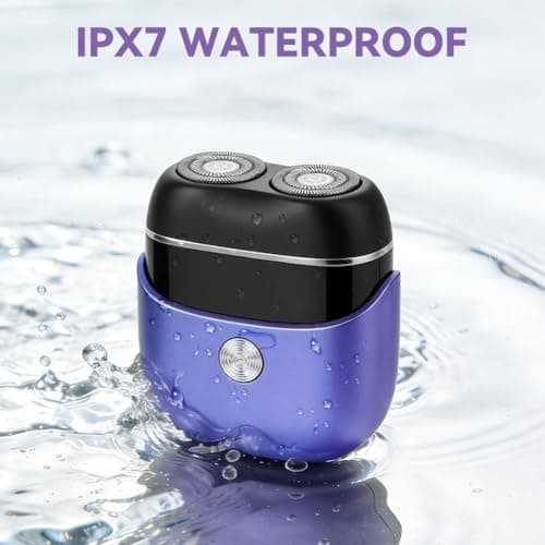 LOPHE Lady Shaver Mini Electric Razor for Women, 2-in-1 Floating Head Portable Facial Hair Remover, Rechargeable Wet Dry Cordless with Type-C, Gentle Painless for Sensitive Skin, Purple — view 4