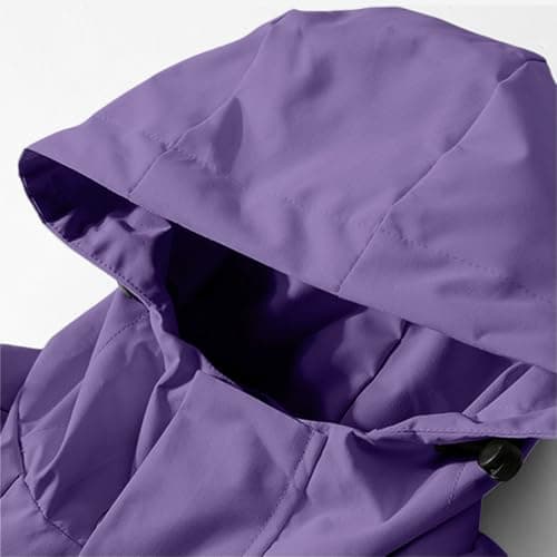 Lightweight Waterproof Jacket, Casual Outdoor Raincoats with Hooded, Breathable Zip Up Softshell Jackets with Pockets, for Spring Fall Winter — view 3