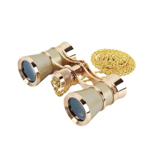 Vintage Alloy Theater Binoculars with Neck Chain for Opera,Gold — view 5