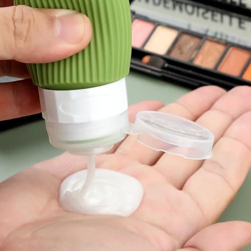 Mrsdry Travel Bottles for Toiletries, Tsa Approved 2oz Travel Bottles, BPA Free Leak Proof Travel Size Toiletry Containers, Refillable Travel Accessories with Toiletry Bag for Shampoo Liquid (4 Pack) — view 4