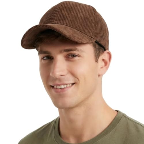 howkuhat Unisex Cotton Baseball Cap Sports Sun Hat Winter Warm Wide Brim Adjustable Outdoor Travel Cap(UK, Alpha, One Size, Brown) — view 3