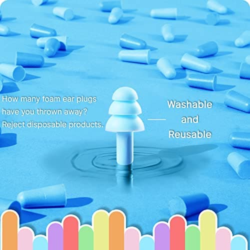 5Pairs Ear Plugs for Sleep Soft Silicone Ear Plugs for Sleeping Noise Cancelling Multicoloured — view 3