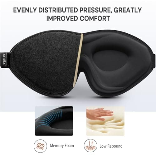 onaEz 100% Blackout Sleep Mask,Breathable Ice Silk Eye Mask for Women & Men — view 6