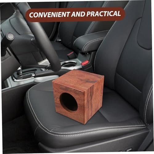 4 Inch Wooden Speaker Enclosure for Car Audio, Khaki Striped Finish — view 3