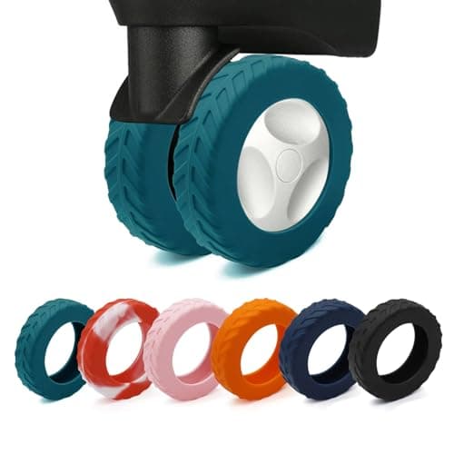 Luggage Wheel Covers, Anti Dust & Scratch, For 2-2.4" wheels - Lake Blue