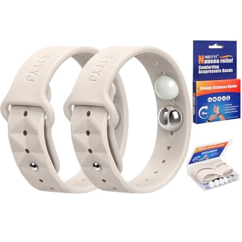 MEIYYJ Travel Sickness Bands for Adults and Kid Adjustable Acupressure Anti Nausea Wristbands for Motion & Morning Sickness Relief Bands for Pregnant Wowen Natural Relief of Nausea-Star Light