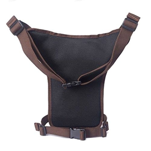 Canvas Waist Pack Drop Leg Bag for Men Women Crossbody Shoulder Waist Fanny Pack Travel Outdoor Sports Motorcycle Bike Cycling Pouch Khaki — view 2