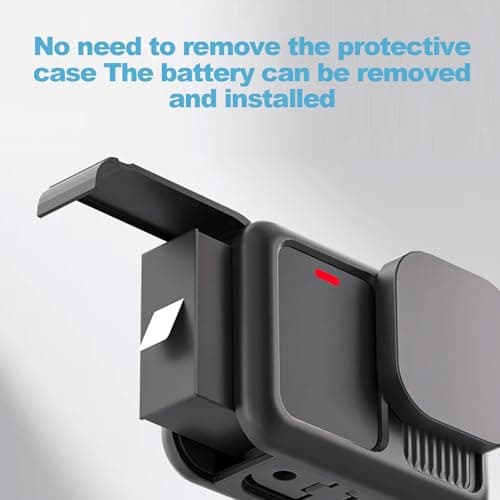 Accessories Kit for GoPro Hero 13 Black - Silicone Sleeve Rubber Protective Case for GoPro 13, Glass Screen Protectors, Battery Side Cover, Lens Caps, Lanyards, Full Protective Set for Go Pro Hero 13 — view 3