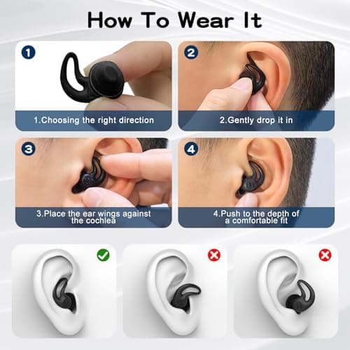 Swimming Ear Plugs for Kids,4 Pairs Reusable Silicone Ear Plugs Swimming — view 5